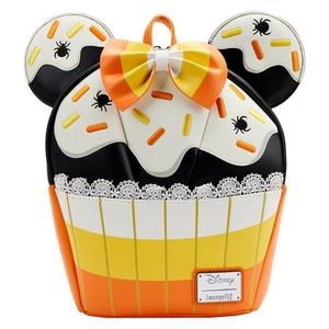 Loungefly Minnie Mouse Candy Corn Cupcake Glow Mini Backpack